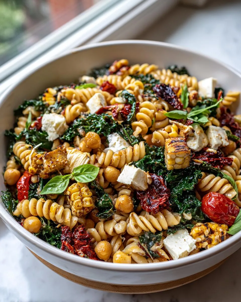 Vegetarian Protein Pasta Salad Bowl - detail 1