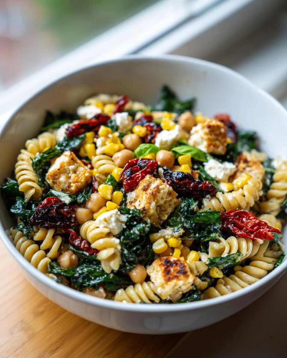 Vegetarian Protein Pasta Salad Bowl - detail 4